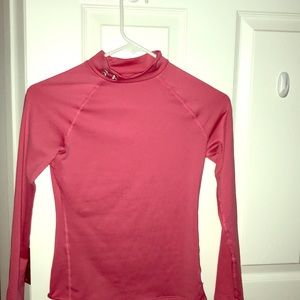 Hot pink under armour long sleeve turtleneck